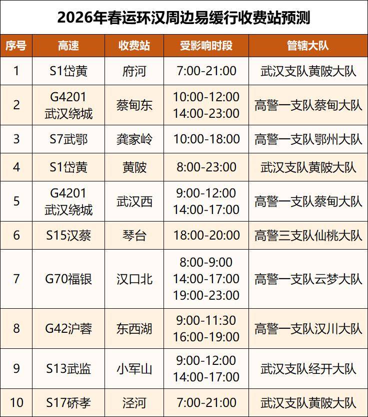 收藏！湖北交警釋出春節返鄉最全攻略來了！